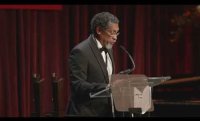 Percival Everett accepts the 2024 National Book Award for Fiction for James